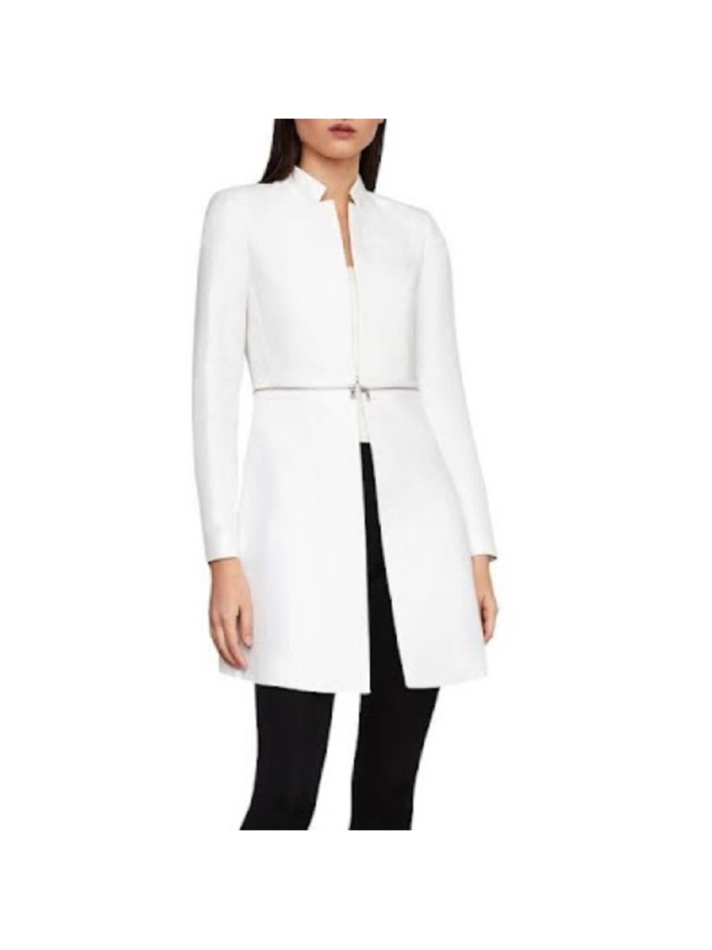 BCBGMaxAzria Arelia White Long Blazer